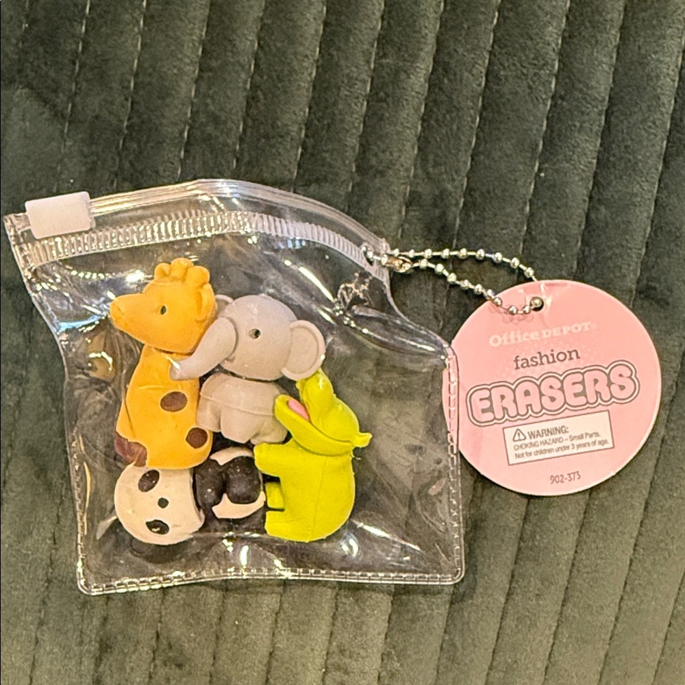 Office Depot Animal Erasers Set - Multicolor